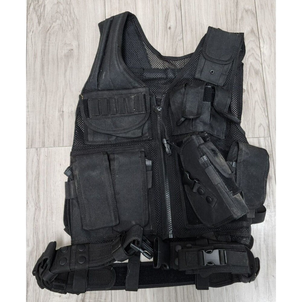 Vest Black Adjustable Back One Size